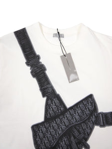 Dior White Oblique Saddle Bag T-Shirt Size XL