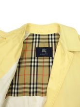 Load image into Gallery viewer, Burberrys Vintage Yellow Trench Coat Fits a Medium
