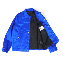 Load image into Gallery viewer, AMI Blue Nylon Coach Jacket Size Medium
