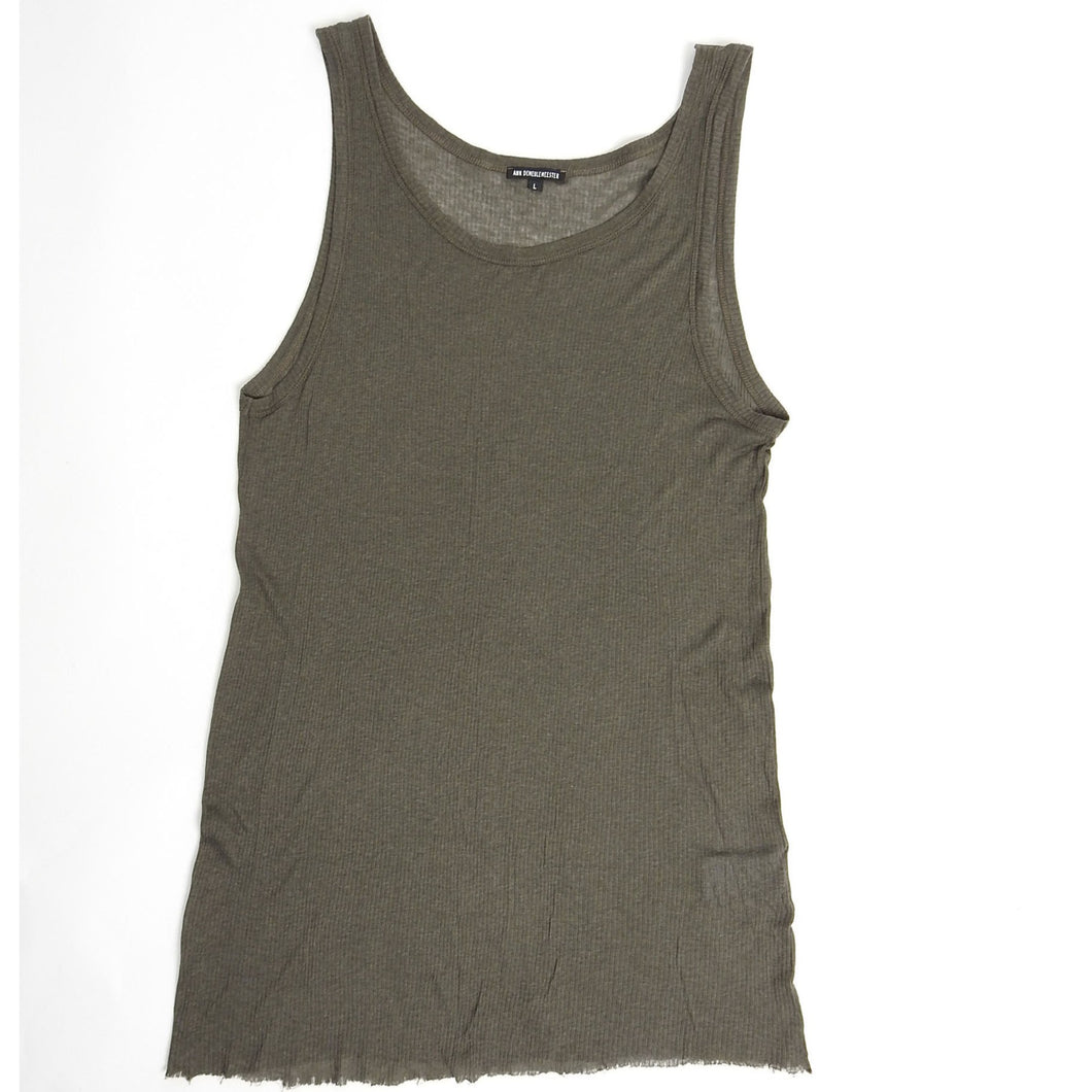 Ann Demeulemeester Ribbed Tank Top Dust Large