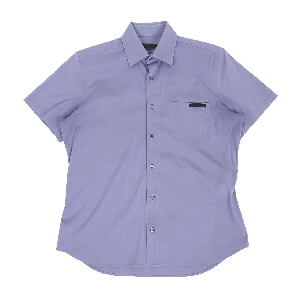 Prada Purple Short Sleeve Shirt Size 39 || 15.5