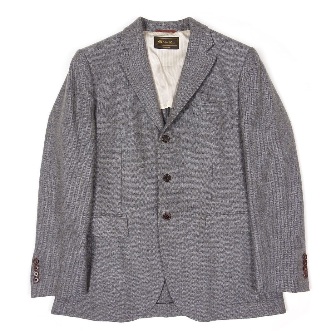 Loro Piana Grey Cashmere Jacket Size 50