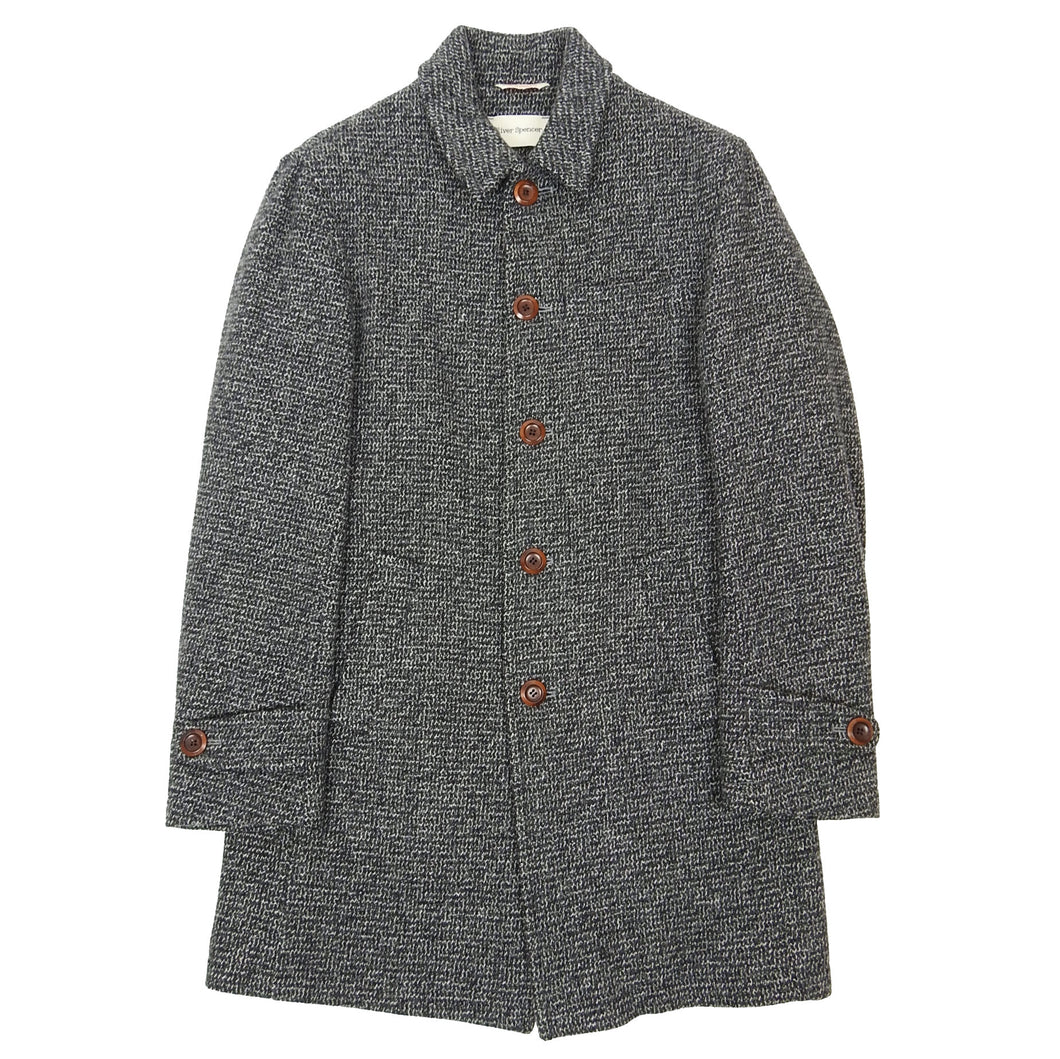 Oliver Spencer Grey Wool Coat Size US 38