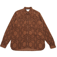 Load image into Gallery viewer, White Mountaineering AW’12 Corduroy Orange/Brown Print Shirt Size 3
