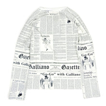 Load image into Gallery viewer, John Galliano Newspaper Print LS Button Up Size Large
