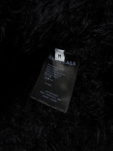Balenciaga Black Fluffy Knit Turtleneck Size Medium