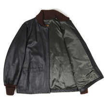 Load image into Gallery viewer, Engineered Garments Skookum Black Leather Varsity Size Small
