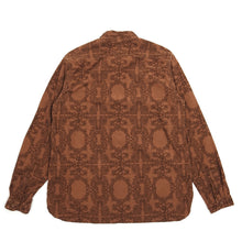 Load image into Gallery viewer, White Mountaineering AW’12 Corduroy Orange/Brown Print Shirt Size 3
