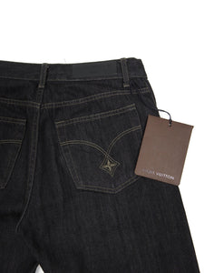 Louis Vuitton Black Denim Shorts Size 30