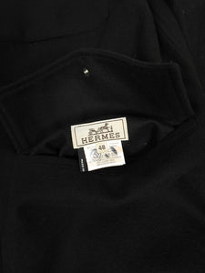 Hermes Chocolate Cashmere Reversible Jacket Size 48