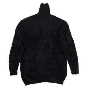 Balenciaga Black Fluffy Knit Turtleneck Size Medium