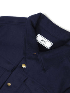 AMI Wool Jacket Navy Large