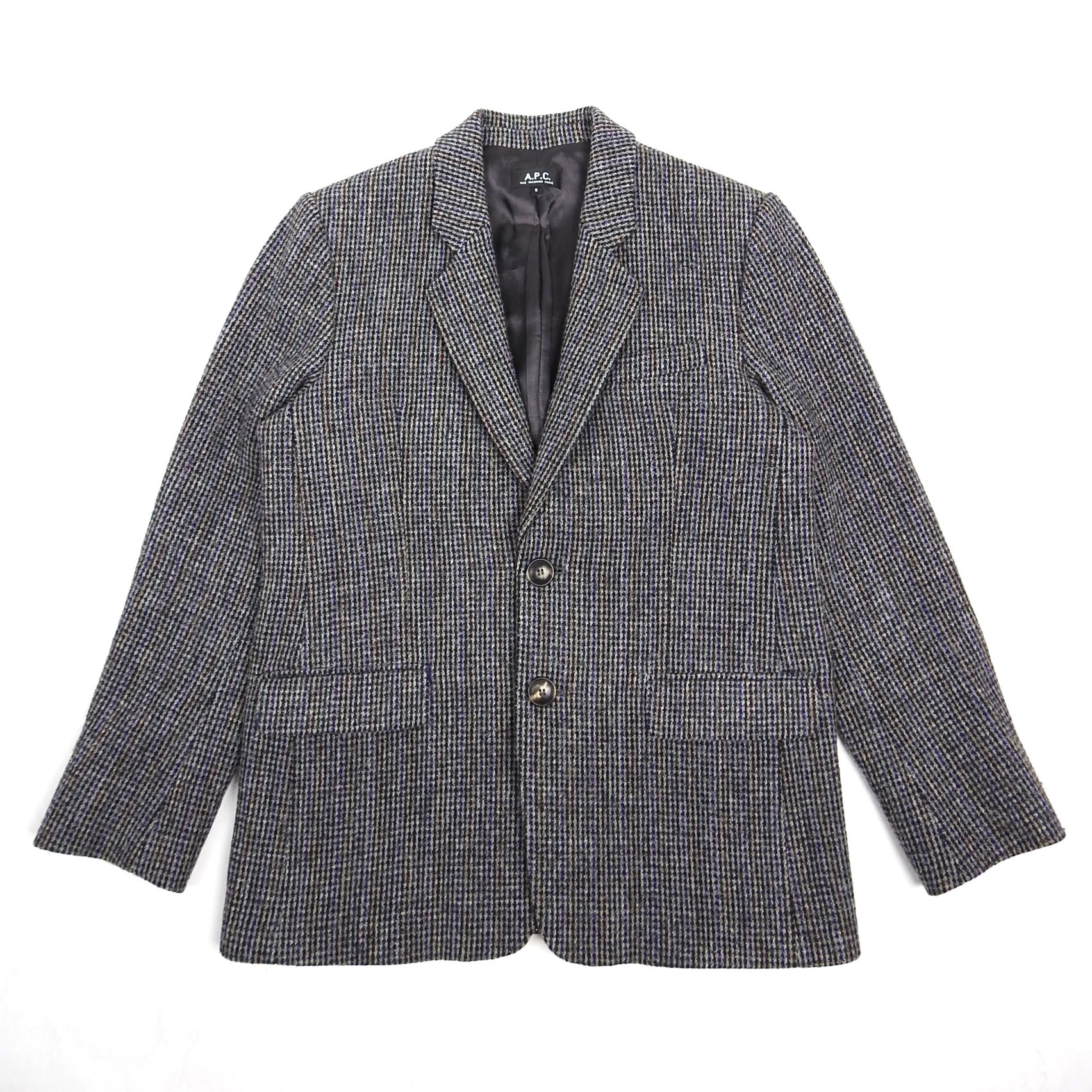 Harris Tweed Jacket Grey Small – I Miss You MAN - Main Image