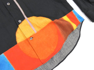 Acne Studios Black and Orange Button Down Shirt - M