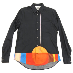Acne Studios Black and Orange Button Down Shirt