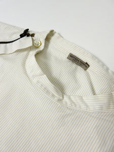 Bottega Veneta Zipped Collar Striped Tee Size 48