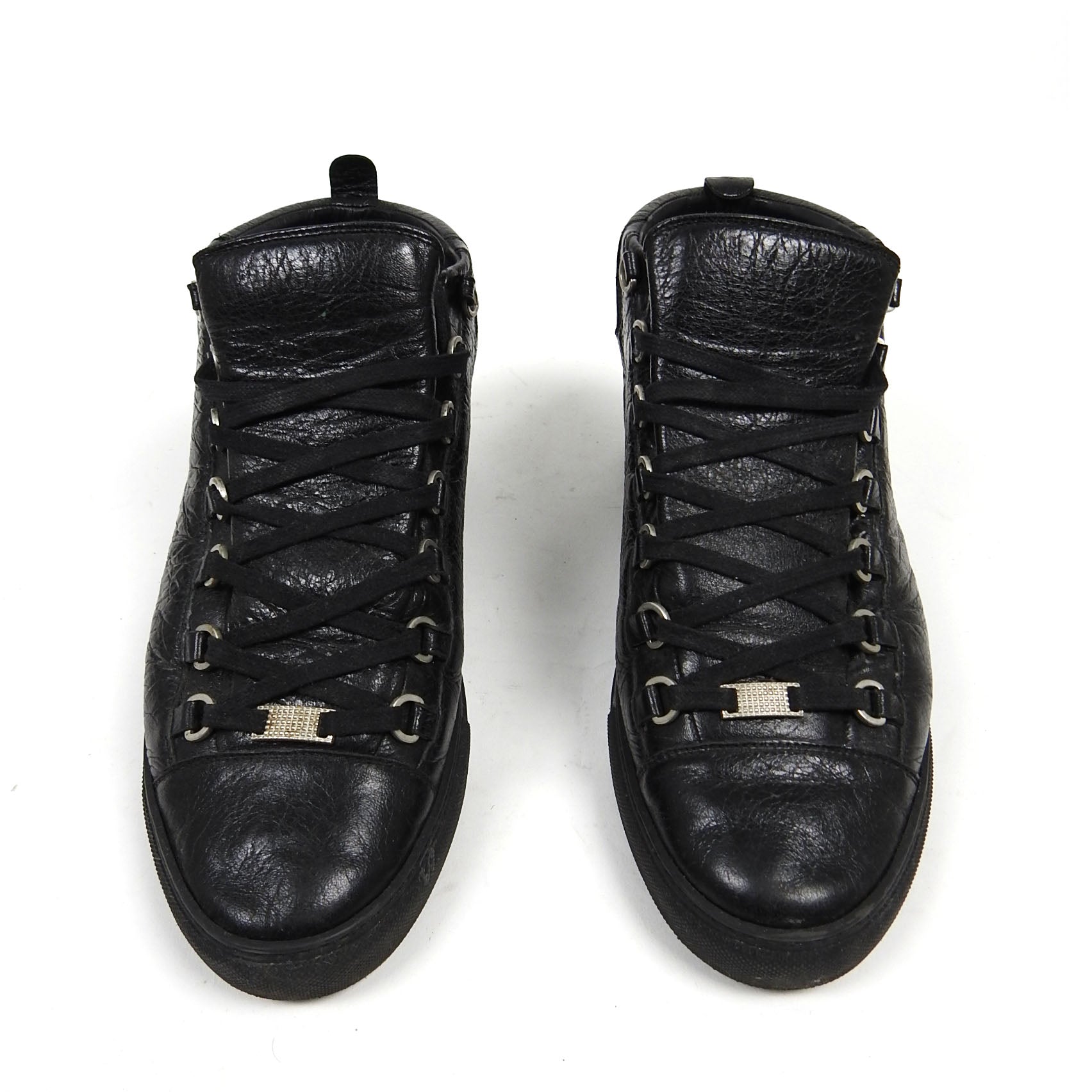 Balenciaga Arena High Top Sneakers in Black Leather ref614441  Joli Closet