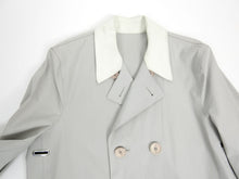 Load image into Gallery viewer, Balenciaga Taped Seam Trench with Leather Detailing Grey 48
