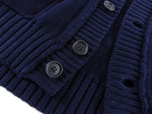 Brunello Cucinelli Navy Knit Button up Cardigan - 38 