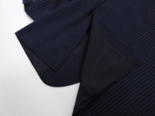 Load image into Gallery viewer, Burberry Navy and Light Blue Wool Pinstripe Suit - 40S
