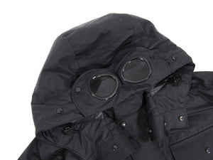 C.P. Company Black Down Parka With Built-in Goggles  - XXL
