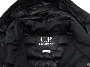 C.P. Company Black Down Parka With Built-in Goggles  - XXL
