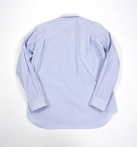 Comme Des Garcons Homme Plus Blue Pinstripe Rubber Graphic Shirt - M