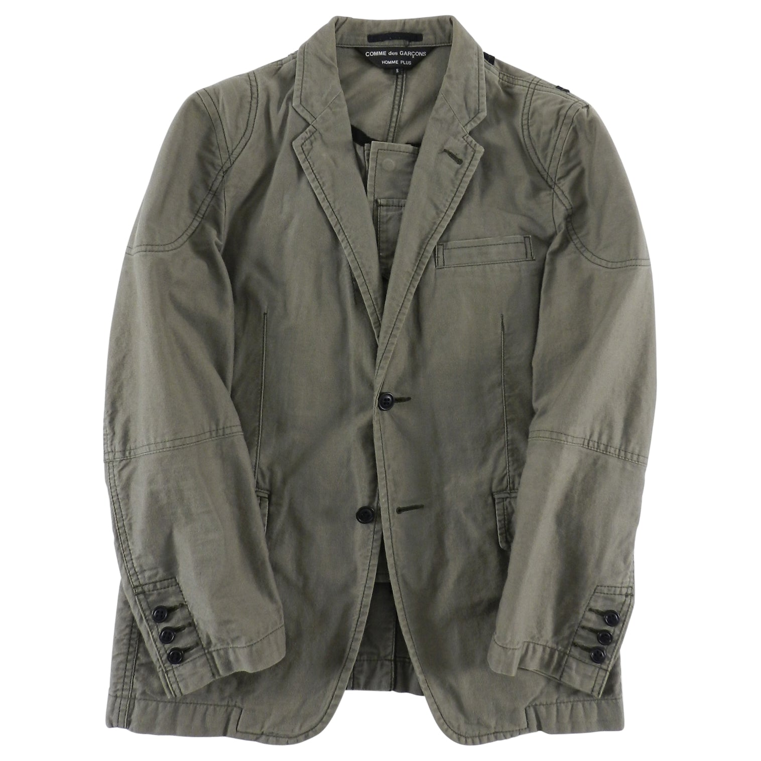 Comme des Garcons Homme Plus Army Green Military Blazer - S – I