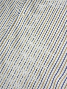 Comme Des Garçons Homme Plus 2001 Embroidered Stripe Shirt Fits L/XL
