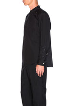Load image into Gallery viewer, Comme Des Garcons Homme Black Button up Shirt with Buckle Cuffs - L
