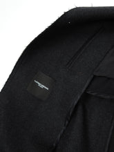 Load image into Gallery viewer, Costume National Frayed Edge Wool Biker Jacket Charcoal Size 46
