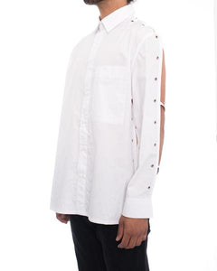 Craig Green Spring 2017 Backless White Dress Shirt with Laces