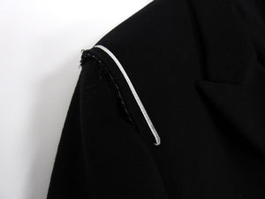 Dior Homme Black Cashmere Blend Raw Edge Coat - M