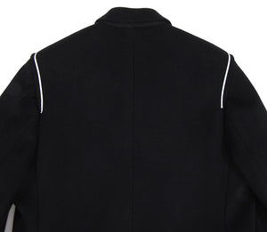 Dior Homme Black Cashmere Blend Raw Edge Coat - M