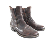 Load image into Gallery viewer, Dsquared Brown Distressed Leather Side Zip Ankle Boots
