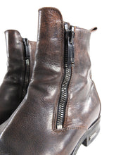 Load image into Gallery viewer, Dsquared Brown Distressed Leather Side Zip Ankle Boots - 10
