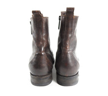 Load image into Gallery viewer, Dsquared Brown Distressed Leather Side Zip Ankle Boots - 10

