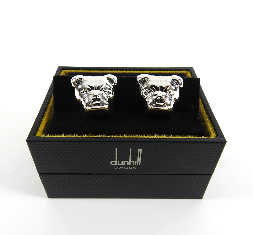Dunhill sterling silver Bulldog Cufflinks