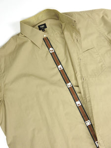 Fendi SS Button Up Brown Size 44
