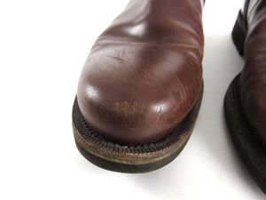 Salvatore Ferragamo Burgundy Soffio Side Zip Leather Boot - 11