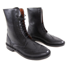 Load image into Gallery viewer, Florsheim by Duckie Brown Black Leather Oxford Lace up Ankle Boots

