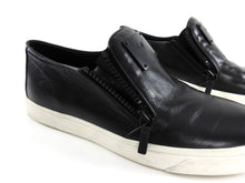 Load image into Gallery viewer, Giuseppe Zanotti Double Zip Black Slip On Sneakers - 13
