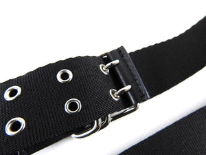 Givenchy Black and Red Canvas Logo Belt