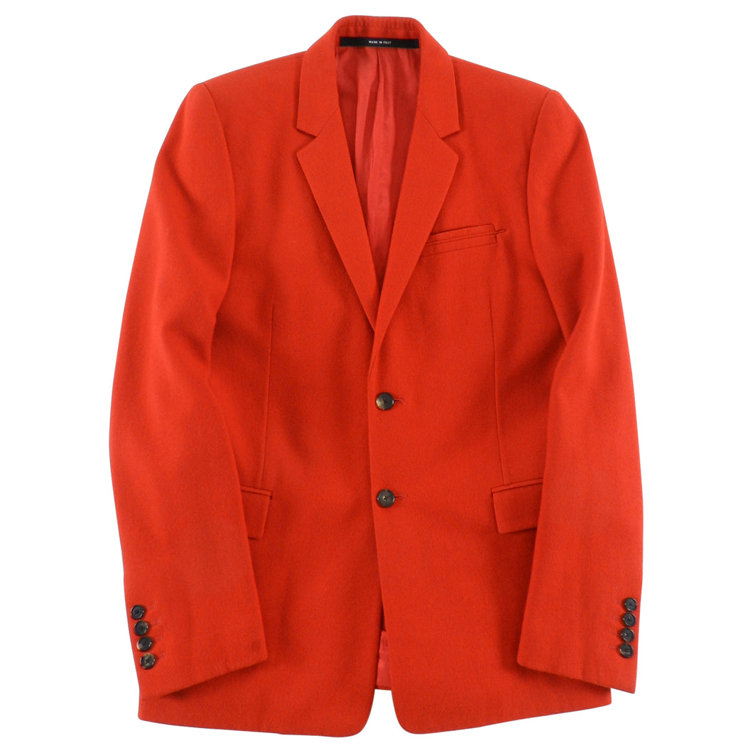 Givenchy Fall 2012 Red Wool Two Button Slim Fit Blazer- 36
