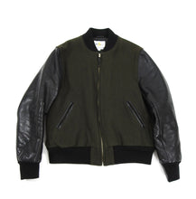 Load image into Gallery viewer, Golden Bear Green Wool Varsity Jacket
