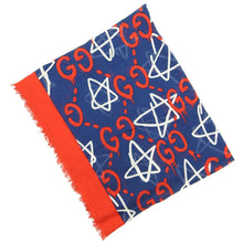 Load image into Gallery viewer, Gucci Ghost Scarf Navy/Red
