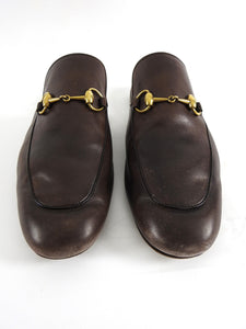 Gucci Horsebit Brown Slip-On Loafers - 10