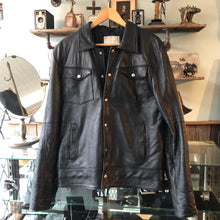 Load image into Gallery viewer, Deadwood Black Leather Coach Jacket - S
