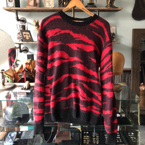 Maharishi Red Tiger Camo Wool Knit Sweater - L