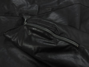 Inaisce Black Coated Canvas Long Hooded Zip Coat - L
